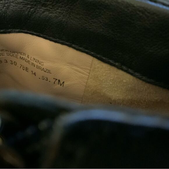 Tory Burch Leila Black Leather Quilted Ankle Wedge Booties Sz 7 - Picture 10 of 12